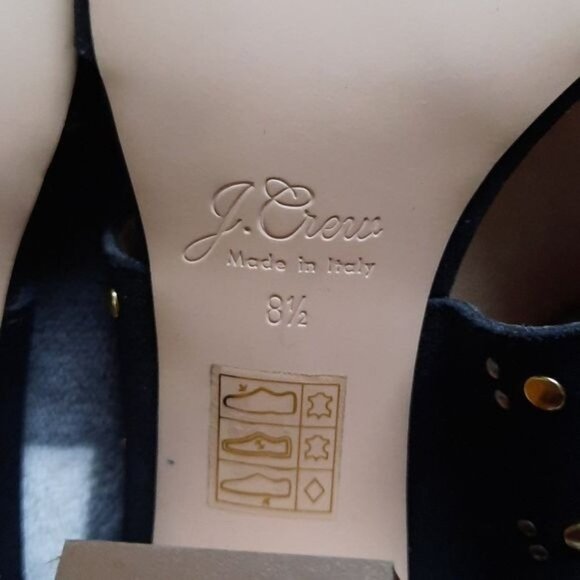 J.Crew Stella 3.5 Inch Block Heel Black Suede Leather Strappy Sandal Size 8.5 - Picture 10 of 16